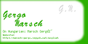 gergo marsch business card